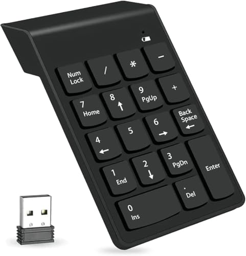 テンキー ワイヤレス 18キー 電卓 キーボード デスクトップPC ノートブック用 数字キー (2.4Gタイプ) K5