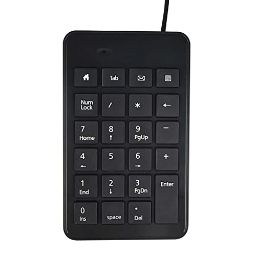 JSSEVN テンキー 数字キーボード 23キー 有線 メンブレン USBポート付 Tabキー付き 小型 持ち運び便利 コンパクト 多機能ナンバーパッド PC Laptop ノートブックなどに対応 XCJP220305WG001