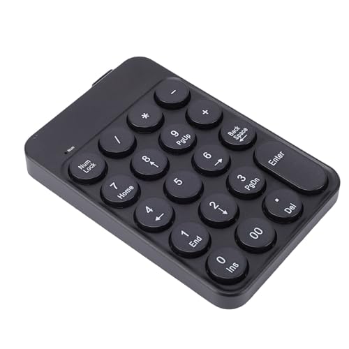 SENECESLI Bluetooth 5.1 テンキー、19 キーワイヤレスミニテン、人間工学に基づいたラウンドキャップラップト PC 用ポータブル外部ボード財務会計データ入力 SENECt1hp9lb5ge