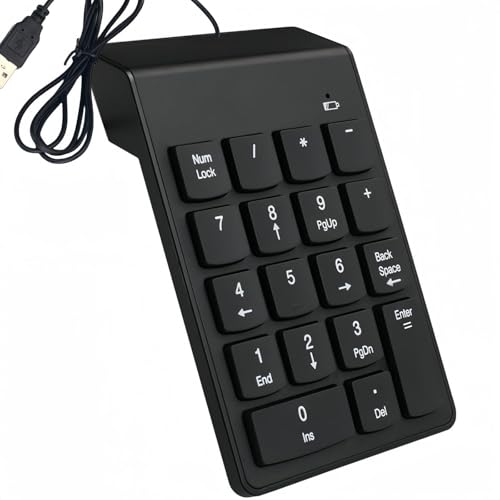 Omenluck テンキー 有線 テンキーパッド ナンバーパッド テンパッド テンキーボード 多機能ナンバーパッド テンキー usb 非連動テンキー 数字キーパッド 数字キーボード 外付けテンキー 薄型 持ち運びが便利 快適な手触り 高耐久性 コンパクト 有線接続 キーボード USB接続 デスクトップ PC ノートブックに使用 様々なシステムに適用 18キー ZXJP240907W044