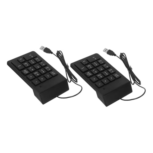 OSOLADY 2個 銀行 金融 キーボード ミニ USB キーパッド トップ 数字 キーパッド ポータブル ミニ 数字 パッド USB テンキー 有線 数字 キーパッド 数字 キーパッド 92554VVA01S