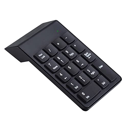 JSSEVN 電池式 18キー 2.4G テンキー 無線 数字キーボード 電卓 テンキーパッド 片手デバイス 拡張 テンキー 軽量 省スペース 小型 持ち運び便利 コンパクト XCJP220305WG037