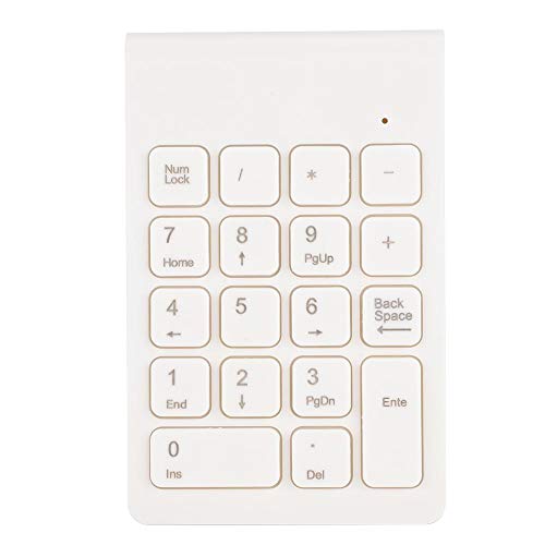 Archuu ワイヤレステンキー 2.4G財務会計番号キーボード 18キー USBテンキー ラップトップ、デスクトップ、コンピューターPC用 軽量(ホワイト) Archuuuoefp52d983902-11
