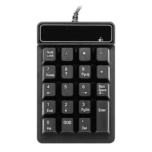 USB 有線テンキーパッドメカニカルフィールテンキーキーボード 19 キー防水ラップトップデスクトップ PC ノートブック用ブラック