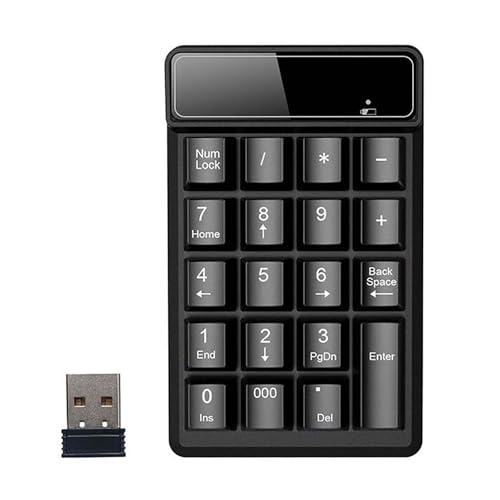 Omenluck 2 4G ワイヤレス テンキーパッド 19キー 数字キーボード テンキー 電卓 メカニカル 耐久性 持ち運び便利 小型 コンパクト 多機能対応 ZXJP240907W169