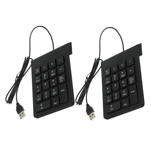Gatuida 2個テンキー キー 静音設計 ノートパソコン用ポータブルキーパッド キーボード テンキー 行融作業に適したショートカット機能付き 58W5AK0LB40J01YTGBC