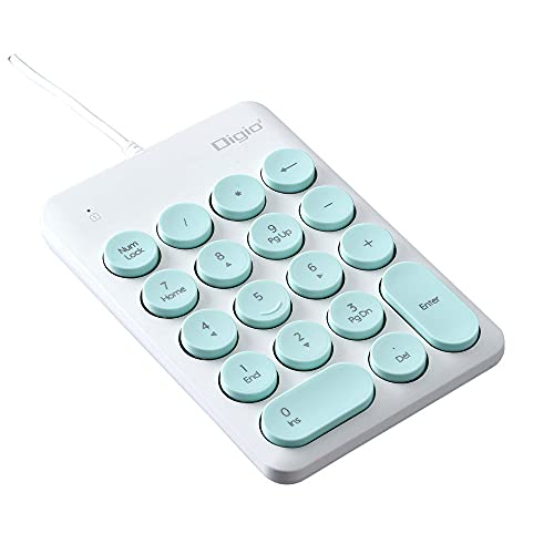 ナカバヤシ ラウンドキーキャップ有線テンキーボード／ブルー TNK-SU230BL