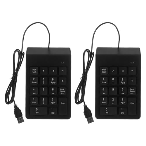 NUOLUX 2個字キーパッド キー スリムテンキー ノートパソコン対応 コンピューター用 数字入力パッド 行融業務向け ケーブル付き 2307JR54HXTHSVYT