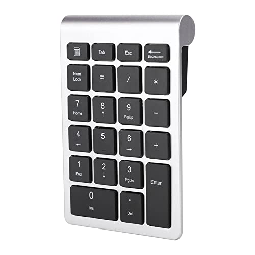 Ailgely RF304 22キーテンキーUSB ワイヤレスミニキーボードレシーバー付きシルバーブラックアイアングレーローズゴールド XP Vista 7/8/10ユーザーに最適 (シルバーブラック) Ait7nqvgyedu-11