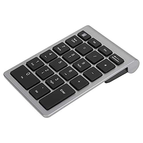 PICM テンキーボード 数字キーボード ナンバーパッド 22キー テンキー 最大80時間 プラグアンドプレイ USB 最大300万回 人間工学 ABS 5ミリ秒応答速度 2つAAA電池使用 (アイアングレイ) JP365240523
