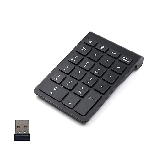 HKYTQV テンキー ワイヤレス 22キー ナンバーパッド USB 2.4 GHz ワイヤレス 数字キーパッド キーボード 1000万回高耐久 持ち運び USBレシーバー付き ラップトップ/PC/デスクトップ ノートブックに対応 JP385240618