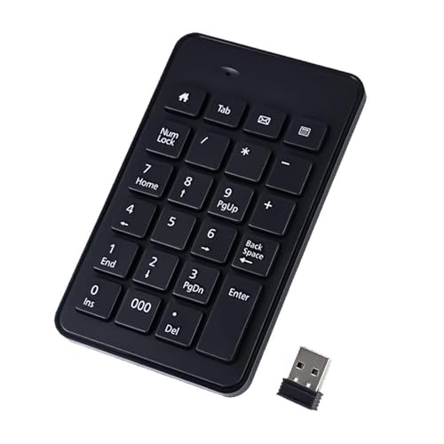 Omenluck USB A テンキー2 4G テンキー ワイヤレス レシーバー付属 薄型 Tabキー付き ナンバーパッド無線 数字キーボード Windows iOS Android対応 ブラック Bluetoothではありません ZXJP240907W371