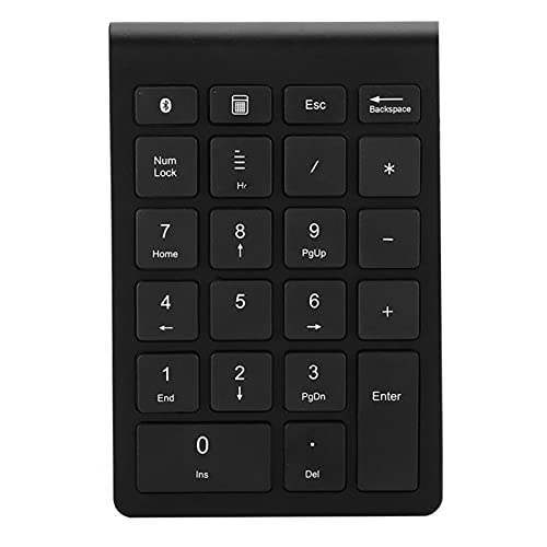 Velaurs 小さなテンキー、人間工学に基づいたプラグ アンド プレイ ワイヤレス数字キーパッド Bluetooth USB 22 計算用キー Velaursp0wgvixd7e6063
