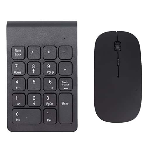 JGGLD テンキー 数字キーボード 1200 DPI 応答マウス ワイヤレスUSB数字キーパッド 作業の効率を向上 プラグ アンド プレイ 2000 XP Vista 7 8 10