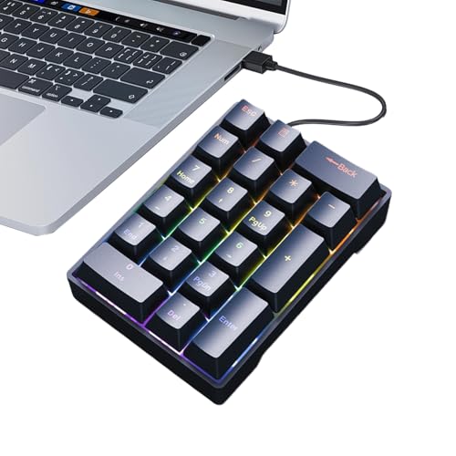 ポータブル効率の再定義 テンキー - 正確な財務入力 メカニカル多機能 |ラップトップ PC デスクトップ ノートブック会計士財務アナリスト プログラマー簿記用有線テンキー プラグイン NKB7IDBZ4JR0CR1MG