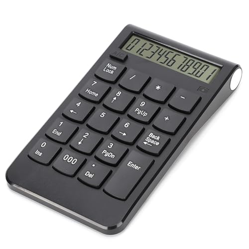 Omenluck 2 4Gワイヤレステンキー ポータブルミニナンバーキーボードディスプレイ画面付きUSBアカウンティングデジタルキーボード 急速充電 ZXJP240907W321