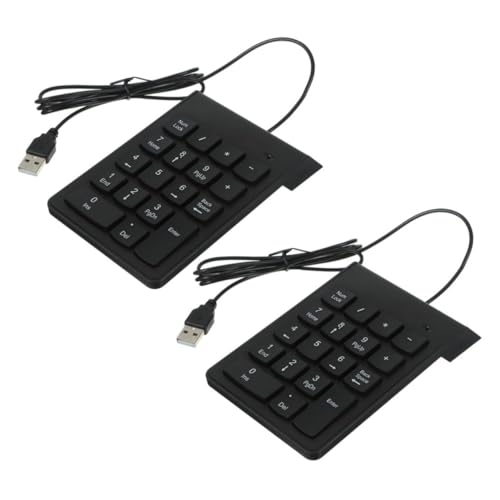 LckCryspho 2個字キーパッド キー スリムテンキー ノートパソコン用 数字入力キーボード コンパクト設計 、USB接続 行融業務対応 持ち運び便利 YU5Q067XFL