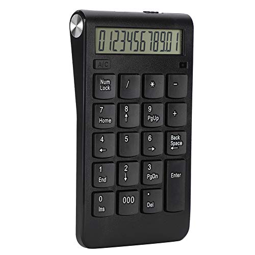 T opiky 2.4Gワイヤレステンキー、ポータブルミニ20キー番号キーボードUSBアカウンティングLEDディスプレイ付きデジタルキーボードマイクロUSBレシーバープラグアンドプレイ(黒) T opiky4qsoa908fy6385-11