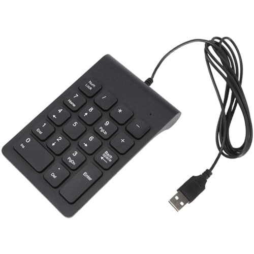 Zicobox USBテンキーパッド - ポータブル スリム コンパクト 18キー数字パッドキーボード ノートパソコン デスクトップ Chromebook Surface Pro 税計算 オフィス 旅行 家庭用 (ブラック) Zicobox09191651