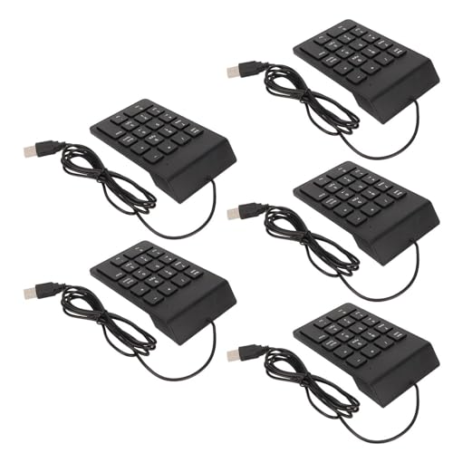Omenluck 18 キー有線テンキーパッド 4 9 インチ インライン テンキーパッド プ ラグ アンド プレイ 快適 人間工学に基づいた PC への USB 5ピース ZXJP240907W386