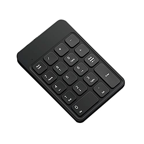 JSSEVN ワイヤレス テンキーパッド 充電式 数字キーボード 18キー テンキー 電卓 拡張テンキー 持ち運び便利 コンパクト 高耐久 多機能ナンバーパッド PC ノートブックなどに対応 ブラック XCJP220305WG052-3