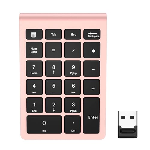 Omenluck テンキーパッド 2 4G 小型テンキー 電卓 ワイヤレス 数字キーボード 22キー 静音 片手用 多機種対応 デスクトップラップトップ PC ノートブック用 ZXJP240907W185