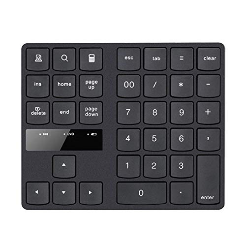 ARTIVITEE Bluetooth テンキーボード ワイヤレス テンキーパッド 無線 数字キーボード 無線 小型 極薄型 ブルートゥース数値キーボード 小型 持ち運び便利 コンパクト 多機能ナンバーパッド PC/Laptop/ノートブックなどに対応 1FD6DF