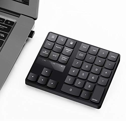 GIZMAC テンキー ワイヤレス Bluetooth ゲーミングキーボード 充電式 薄型 2.4GHz接続 7列・35キー Tabキー付き アイソレーション式 Android/Windows/IOS/OS対応 ブラック MH06230
