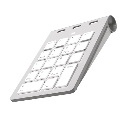 テンキー 有線 多機能 usb拡張(3-in-1) 薄型 キーボード ミニ 静音 外付けテンキー コンパクト 持ち運び ノートパソコン/PC/Mac OSX 10.4以上/ Windows XP/Vista7,8,10