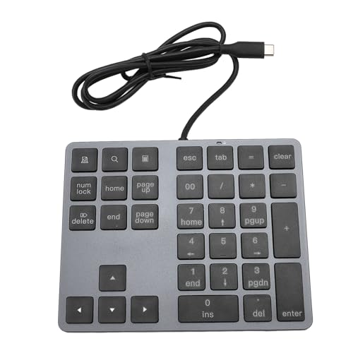 Acogedor USB テンキー、USB C 3.1 有線テンキー、USB 3.0 ポート 2 つと Type C ポート 1 つ、ノートパソコン、デスクトップ PC 用の 34 キースリムミニテンキー、Android、OS X 用 Acogesxpu4dmi5q