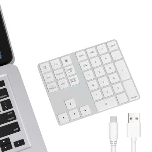 Omenluck テンキー Bluetooth ワイヤレステンキー 無線 34キー 拡張 数字キーボード 充電式 スリム Excelでの作業に便利 非連動 超薄型 安定性も ZXJP240907W068
