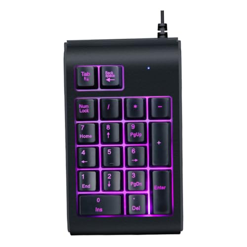 TINEASUR Usb接続ミニ数字キーボード メカニカルテンキー バックライト付きライト付き片手用キーパッド コンピューター用 ノートパソコン対応 携帯可能 1SL11IZJBG22E369BP56S9F