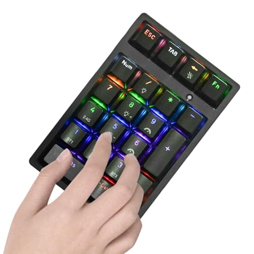 USB テンキー | メカニカル ポータブル キーボード,21キー ワイヤレス 数字キーパッド,デスクトップ ノートブック コンピュータ ラップトップ ゲーム用 LI0R66417TSDPO9BEH5