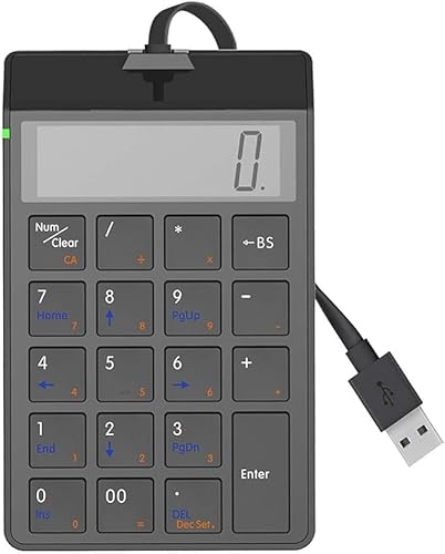 Omenluck ワイヤレスBluetooth4 0テンキー 有線 電卓機能付きの充電式19キーサイレントキーパッド スマートフォン システムコンピューター タブレット ラップトップに適しています ZXJP240907W308