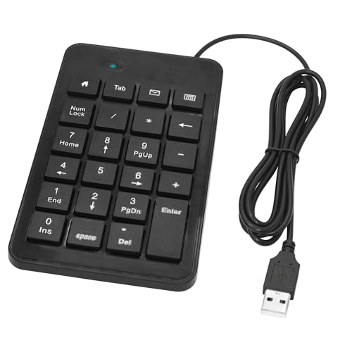 Maixbomr USB有線テンキーパッド 5フィート 23キー 多機能テンキー 会計、財務、スーパーマーケット、銀行などに