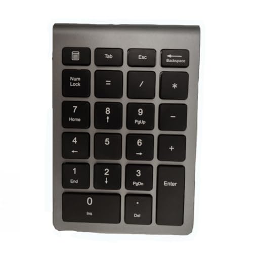 Lorxne ＬｏｒｘｎｅBluetooth テンキー ワイヤレス 数字パッド テンキーボード Bluetooth5.0 静音 多機能ショートカットキー 電卓起動 エクセル Excel 作業 効率化 ノートPC 兼用 プログラミング 省電力 オートスリープ (Bluetooth,D)