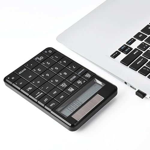 Omenluck ワイヤレスキーパッドと電卓 液晶ディスプレイの耐摩耗性テンキー オフィスホームに便利な軽量 29キーのデザイン オフィスに最適です ZXJP240907W232