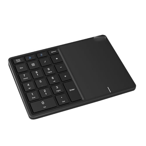 Omenluck テンキー ワイヤレス 2 4G Bluetooth 対応 タッチパネル付き ミニテンキーボード Type C 充電式財務会計数字デュアルモード キーボード ノートパソコン会計用 ZXJP240907W050