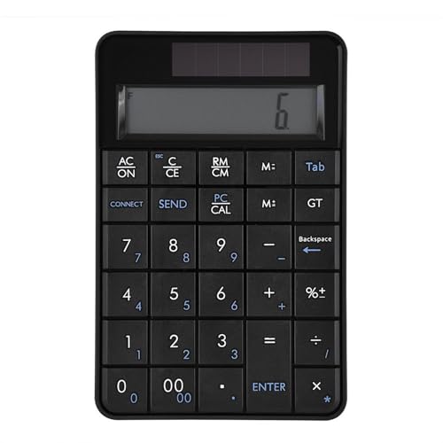 Omenluck ポータブル ミニ 2 4G USBワイヤ レス 2In 1 29キーテンキーキーボード LCDディスプレイ付電卓 太陽光エネルギー 太陽光発電機能付き 幅広い互換性 ZXJP240907W318
