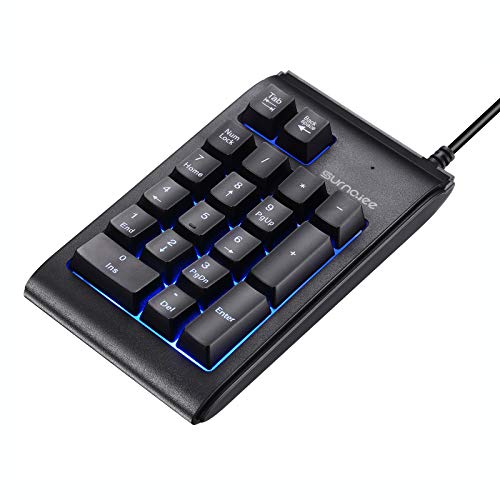 SurnQiee バックライト付きテンキーパッド USB有線ナンバーパッド 3色バックライト付きキーボード拡張 ノートパソコン PC デスクトップ用 NK601