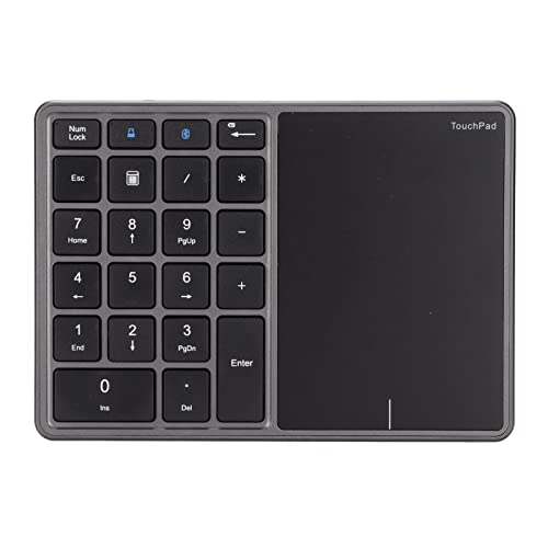 Vbestlife テンキー 22キー ワイヤレス テンキー タッチパッド ワイヤレス BT4.2 充電式テンキーパッド IOS//Win対応 (アイアングレイ) VBESTLIFEg0npmsx5rc-12