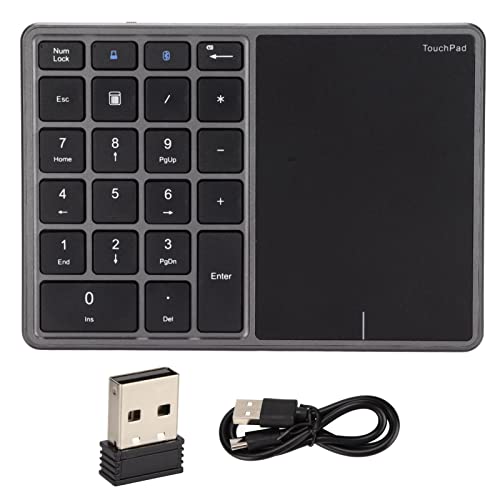 Vbestlife ワイヤレステンキー 2.4G Bluetooth 22キータッチスクリーン軽量テンキー ポータブル外部テンキー デスクトップラップトップ用(グレー) Vbestlifexih9yuv2d67113-12
