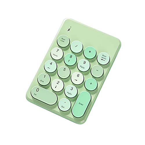 Baydog ワイヤレス テンキーパッド テンキー電卓 18キー 小型 数字キーボード 薄型 丸いキー設計 USBポート付 メカニカル 高耐久 オフィス 会計 銀行 金融 多機種対応 ピンク JP365240607
