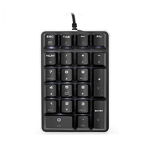 JSSEVN テンキー 電卓 21キー テンキーパッド 数字キーボード 有線 メンブレン USBポート付 小型 持ち運び便利 会計 銀行 金融 ラップトップ デスクトップ PC ノートブック用 ブラック XCJP220305WG059-1