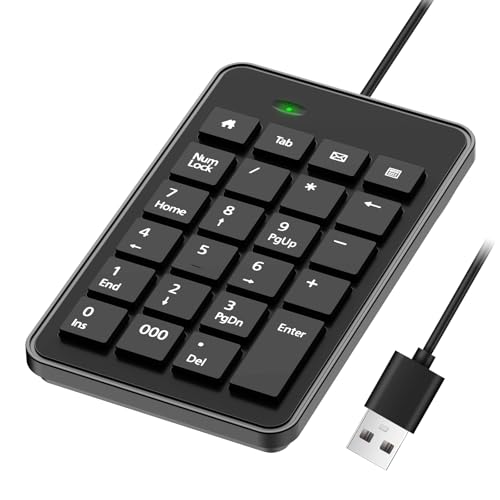 NOOX 有線テンキー USB ナンバーパッド テンキー テンキー 23 キー ナンバー キーパッド ミニキーボード カウント 税 必需品 ノートパソコン PC パソコン ノートブック コンピュータアクセサリーに対応