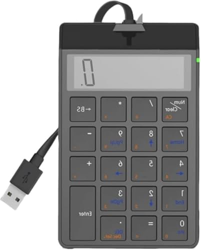 Farigrut 電卓機能付きテンキー 小型 USB ポート対応 静音動作 スマートフォン・タブレット・ノートパソコン互換