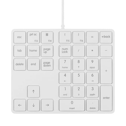 Omenluck 数字キーパッド 有線 34キーポータ ブルキーパッド USB外付け ミニスリムキーボード テンキー キーボード カーソルキー テンキーパッド ZXJP240907W222