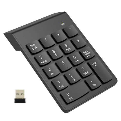 NOOX (ノオックス) ワイヤレスナンバーパッド、テンキーパッド テンキー USBキーパッド オフィス 会計 エッセンシャル デスクトップ コンピューター ノートパソコン アクセサリー Chromebook Notebook EliteBook MateBookなどに対応 NXA056-M1