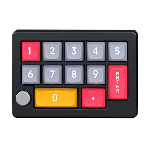 Qsvbeeqj プロフェッショナルグレード メカニカルテンキー プログラミングボタンを好みに合わせてカスタマイズ キーボード ボタン カスタマイズ キーボード