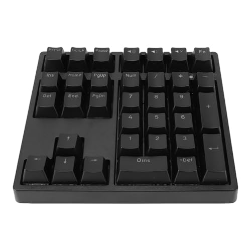Hamwesh メカニカルナンバーパッド 34キー USB 有線テンキー RGBバックライトとブルースイッチ付き ノートパソコン デスクトップ コンピュータ PC タイピング プログラミング ゲーム用 (ブラック) Hamwesh3omcdentfv-11
